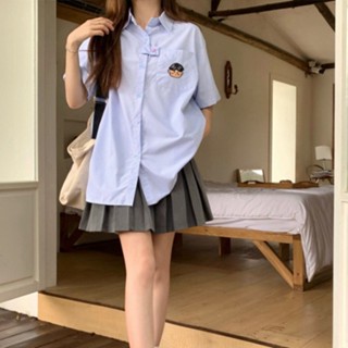 Áo Sơ Mi Kẻ Xanh Live Great Thêu Hình Chú Bé Phong Cách Hàn Quốc - Hoạ Tiết Sọc Xanh Chất Lanh 2025