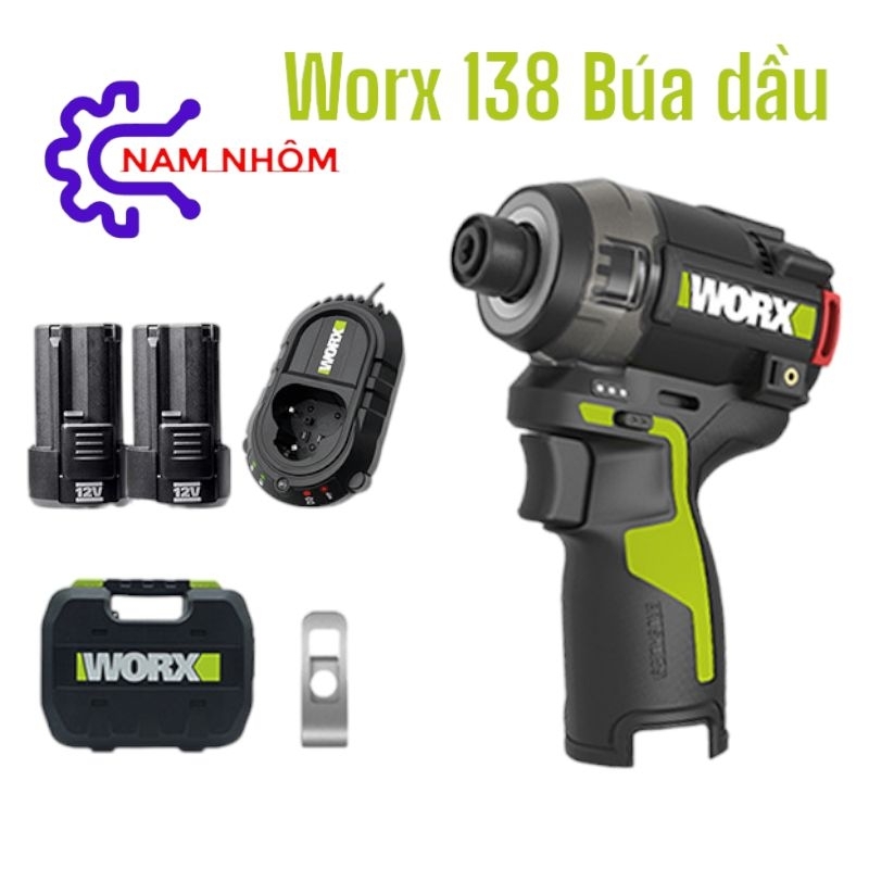 Bộ máy vặn vít búa dầu (thủy lực) 12V WORX WU138 ( Chính Hãng )