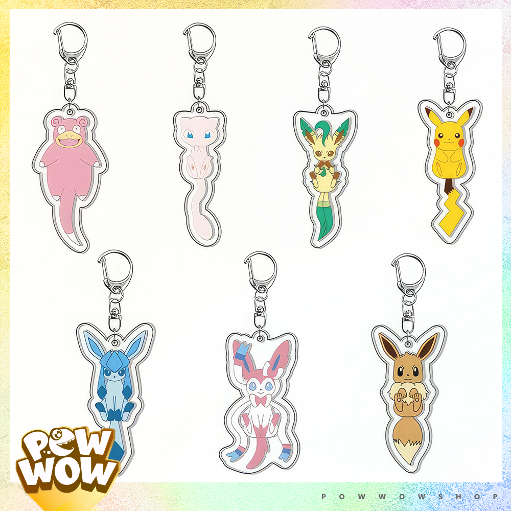Móc Khoá Nhựa Trong Suốt Acrylic – Phong Cách Nhân Vật Hoạt Hình Anime Manga Pocket Monster Dễ Thươn