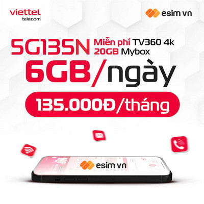 Sim 4G/5G Viettel 5G135N - 5G150N - SD125T - SD90 - MXH100 Data 10GB/Ngày - 300GB/Tháng Tốc Độ Cao MAX Băng Thông Từ 90K