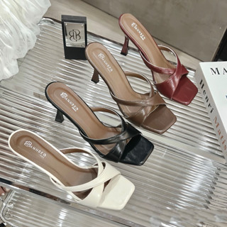 Dép Cao Gót Nữ cao 5P và  7P dây đan chéo 4 màu sáng chân , mềm mại êm ái Giày Bánh Bèo mã Sandal2Xver2