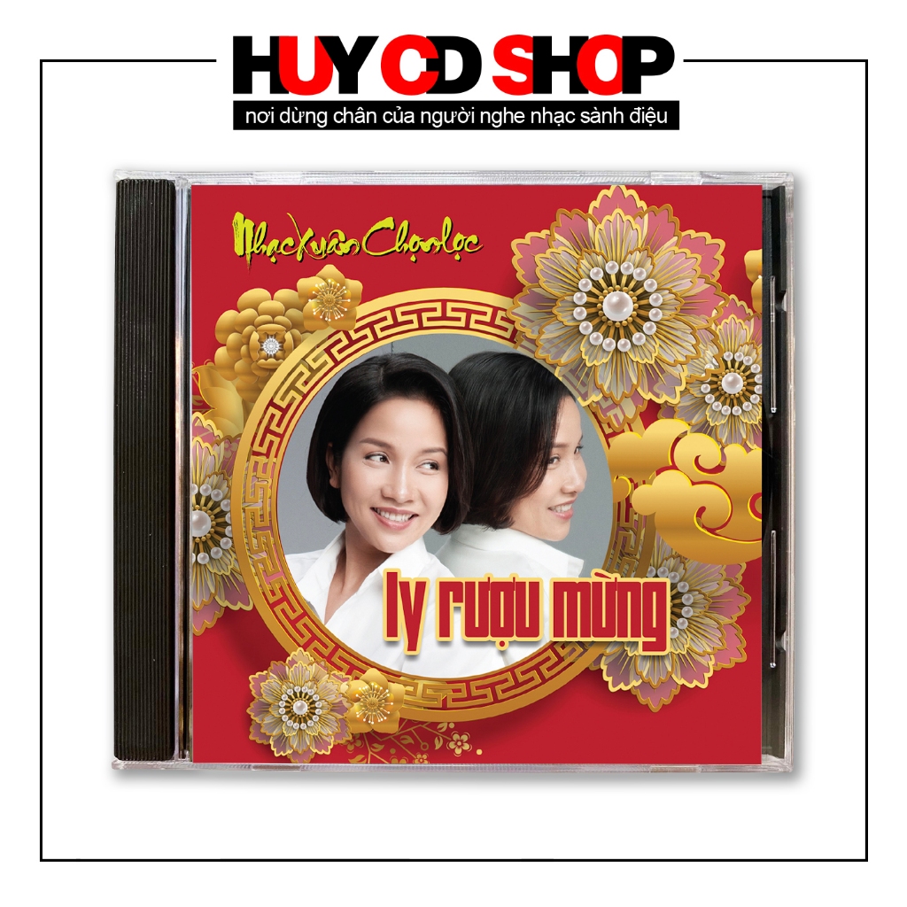 Đĩa CD nhạc xuân chủ đề Ly rượu mừng thể loại Nhạc trẻ trữ tình Đĩa lòng Trắng