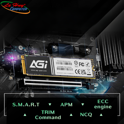Ổ Cứng Máy Tính SSD AGI 256GB/512GB SATA III 2.5" - NVMe M.2 2280 PCIe Gen 3x4 - Hàng Chính Hãng