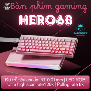 Bàn phím cơ Gaming Aula Hero68 - Công nghệ Rapid Trigger 0.01mm - Hỗ trợ 8k - Có Hotswap - LED RGB