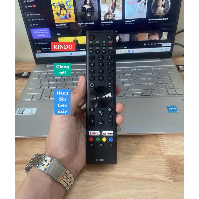 Remote Điều khiển Tivi Rindo hàng Zin theo máy chính hãng