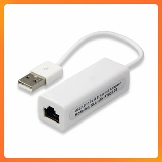 Bộ Chuyển Đổi USB Sang LAN 2.0 Dạng Dây Dùng Cho Laptop, PC - USB Sang LAN 2.0 Dạng Dây Trắng