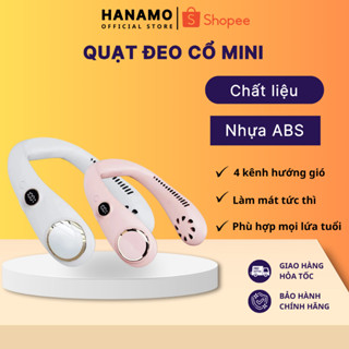 Quạt Đeo Cổ Mini, Quạt Không Cánh Tích Điện Tiện Lợi, Thời Trang, Dáng Thể Thao Siêu Phẩm Mùa Hè