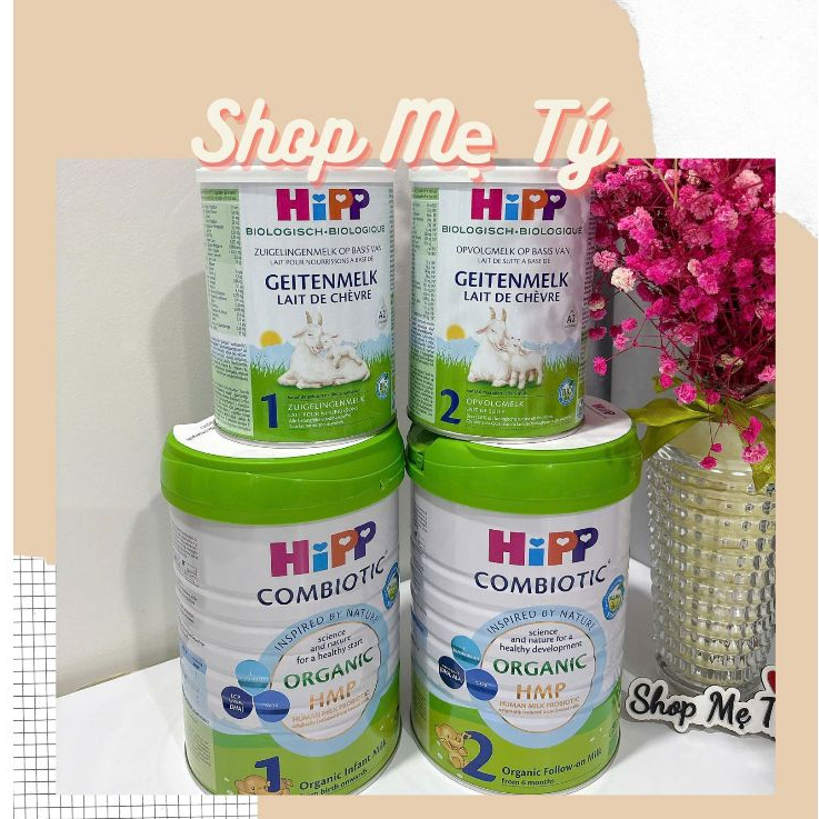 Sữa công thức HIPP Organic Bò / Dê nhập khẩu từ Đức, hỗ trợ phát triển chiều cao, trí não, tiêu hóa lon 400g/ 350g