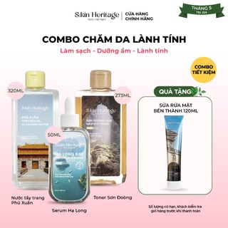  Chu trình phục hồi & bảo vệ da SKIN HERITAGE Toner 273ml x Nước tẩy trang 320ml x Serum 50ml 
