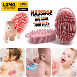  Bàn chải tắm LOMO chà lưng massage cơ thể tạo bọt nhanh chóng treo tường tiện lợi 
