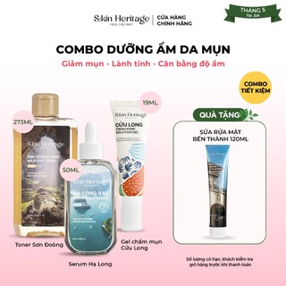  Combo Toner Sơn Đoòng 273ml Serum Hạ Long 50ml Kem Chấm Mụn Cửu Long 19ml Chăm sóc cấp ẩm phục hồi 