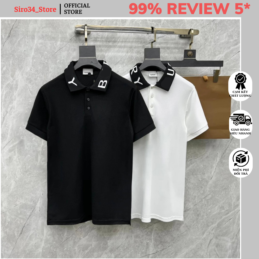 Áo Polo Nam Nữ. Áo Polo BBR Nam Phối Họa Tiết Dệt Cổ Siêu Đẹp Chất Liệu Cottong 100% Dành Cho Boy Phố