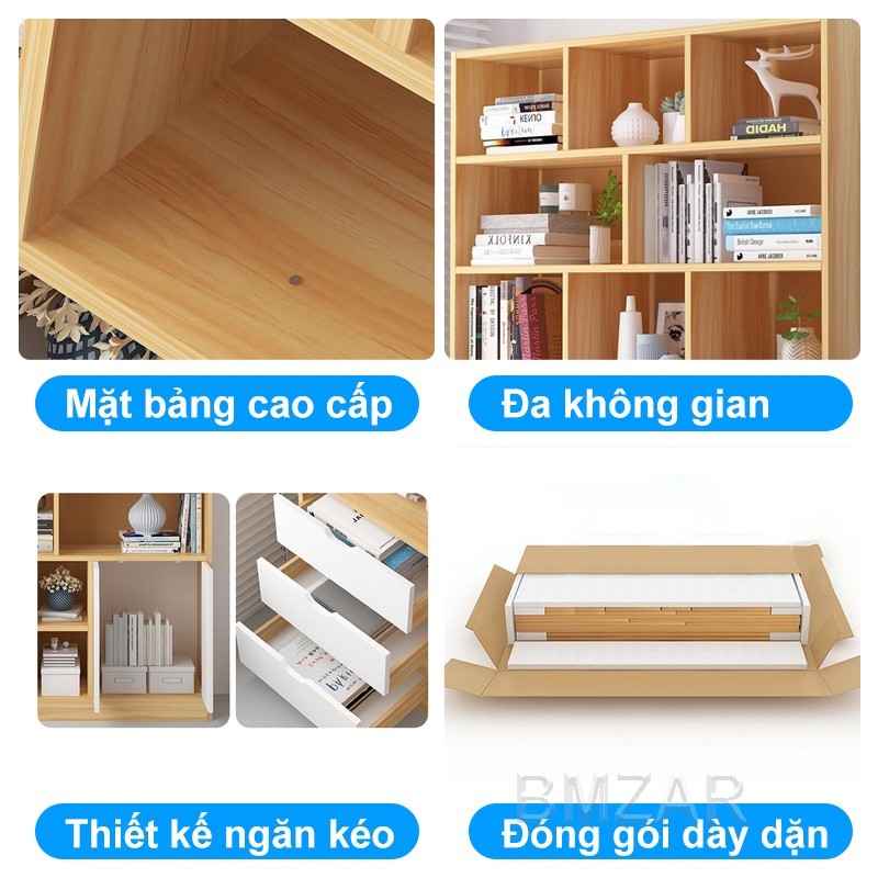 BMZAR Kệ Sách Để Sàn  Sàn Gỗ Chống Ẩm Cao Cấp bàn gỗ Kệ đa năngphong cách hiện đại Bền Đẹp Tiện Dụng | BigBuy360 - bigbuy360.vn
