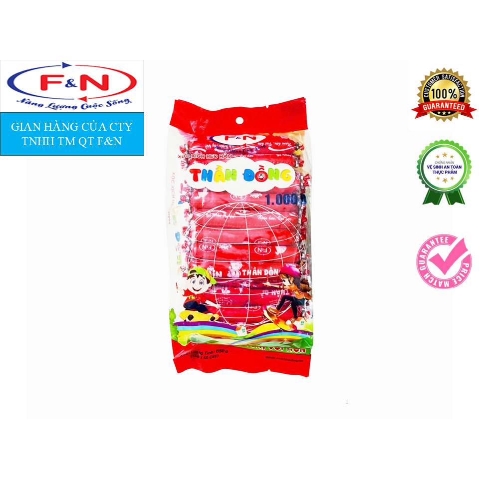 Xúc Xích Heo Hầm Đậu Hà Lan TĐ Túi 13g x 50cây