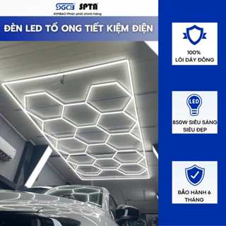 Đèn LED Trang Trí Salon, Barber Tóc, Gara Ô Tô Tiết Kiệm Điện, Đèn LED Tổ Ong Siêu Sáng Hình Lục Giác, Đèn LED Ốp Trần