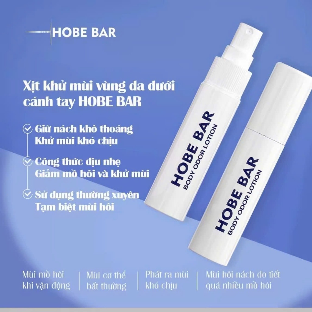 Lotion Khử Mùi Cơ Thể Hobe Bar (Lăn Khử Mùi Tươi Mát Sảng Khoái)