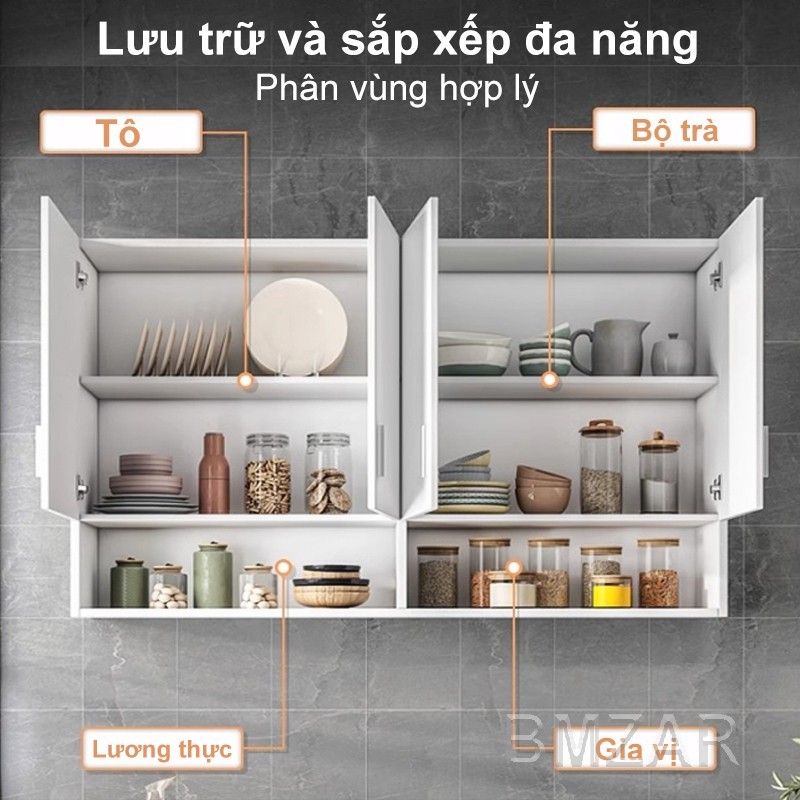 BMZAR Tủ treo tường dễ lắp ráp Tủ bếp mini treo tường đa năng nhập khẩu cao cấp nhiều kích thước | BigBuy360 - bigbuy360.vn
