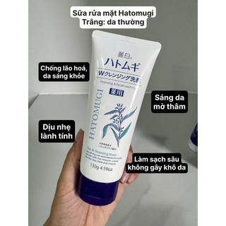 Sữa rửa mặt HATOMUGI The W cleansing foam