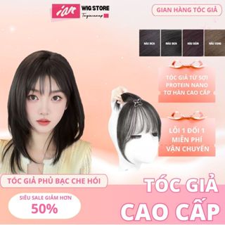 Tóc Giả IAN, Tóc Giả Phủ Hói Che Tóc Bạc Tóc Mỏng Kiểu Dáng Mái Bay, Mái Thưa Tự Nhiên