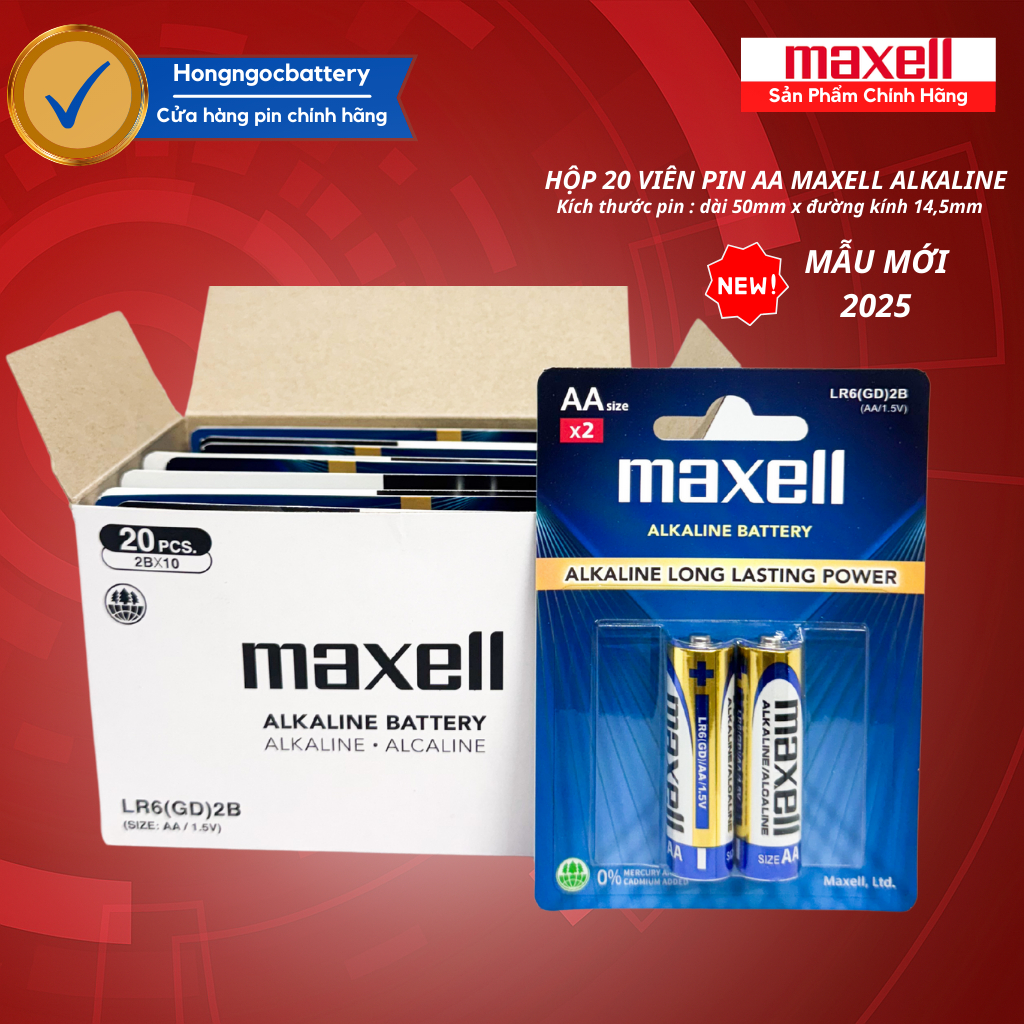 Hộp Pin Maxell Alkaline AA AAA 1.5V