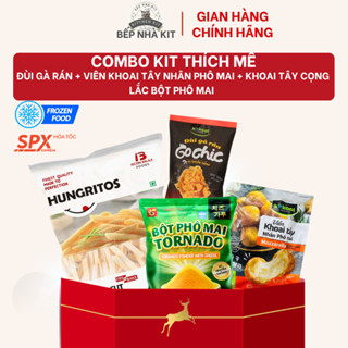 Hỏa Tốc - [Combo Kit Thích] Gà Rán Và Khoai Tây Lắc Bột Phô Mai Hàn Quốc, Khoai Tây Nhân Phô Mai
