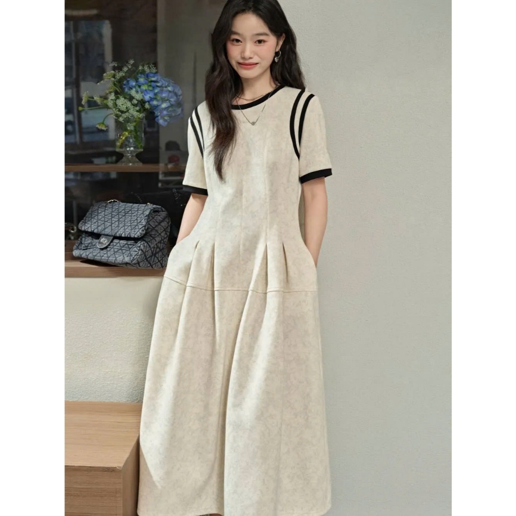 [SẴN S] Váy suông dáng dài cổ tròn Kuose