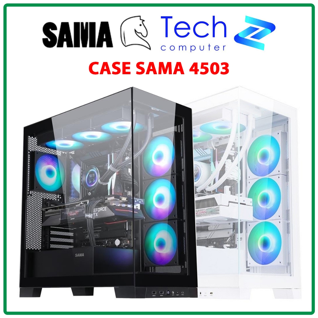 Vỏ Case SAMA 4503 (ATX/Mid Tower/Black/White)