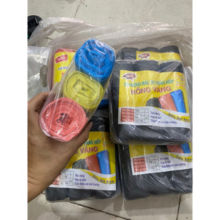 Sét 3 cuộn túi đựng rác đen/ màu tự phân huỷ