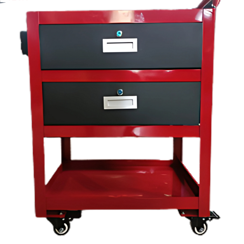 Tủ Đồ Nghề 2 Ngăn Kéo Đen Cao Cấp, Tủ Đồ Nghề Cơ Khí Chịu Tải Nặng, Cứng Cáp