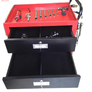 Tủ Đồ Nghề 2 Ngăn Kéo Đen Cao Cấp, Tủ Đồ Nghề Cơ Khí Chịu Tải Nặng, Cứng Cáp
