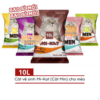 Cát Vệ Sinh Vệ Sinh Cho Mèo – Cát Min 8L (3.8kg) - Vón Cục Tốt - Khử Mùi Tốt