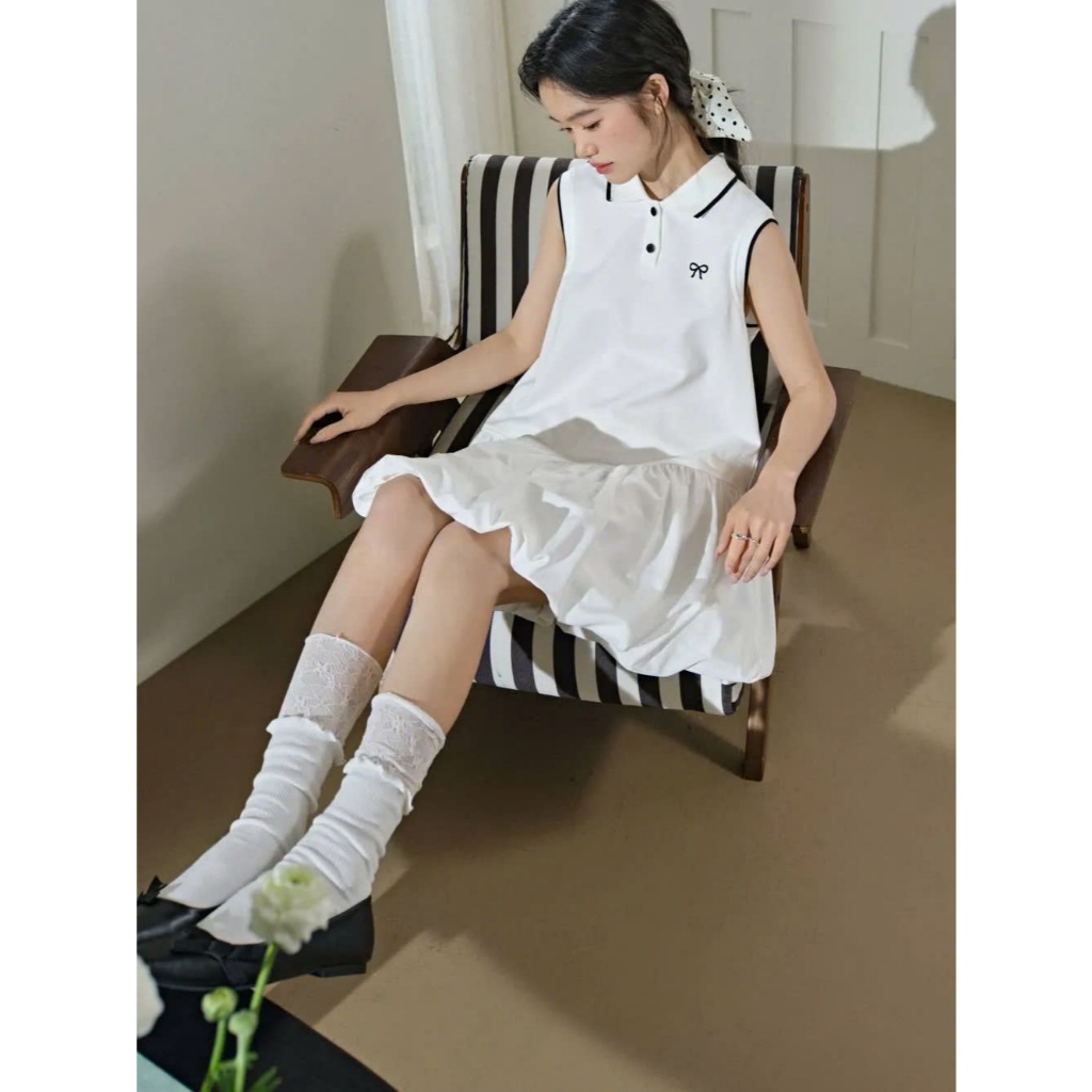 [SẴN M] Váy ngắn cổ polo dáng bí Kuose