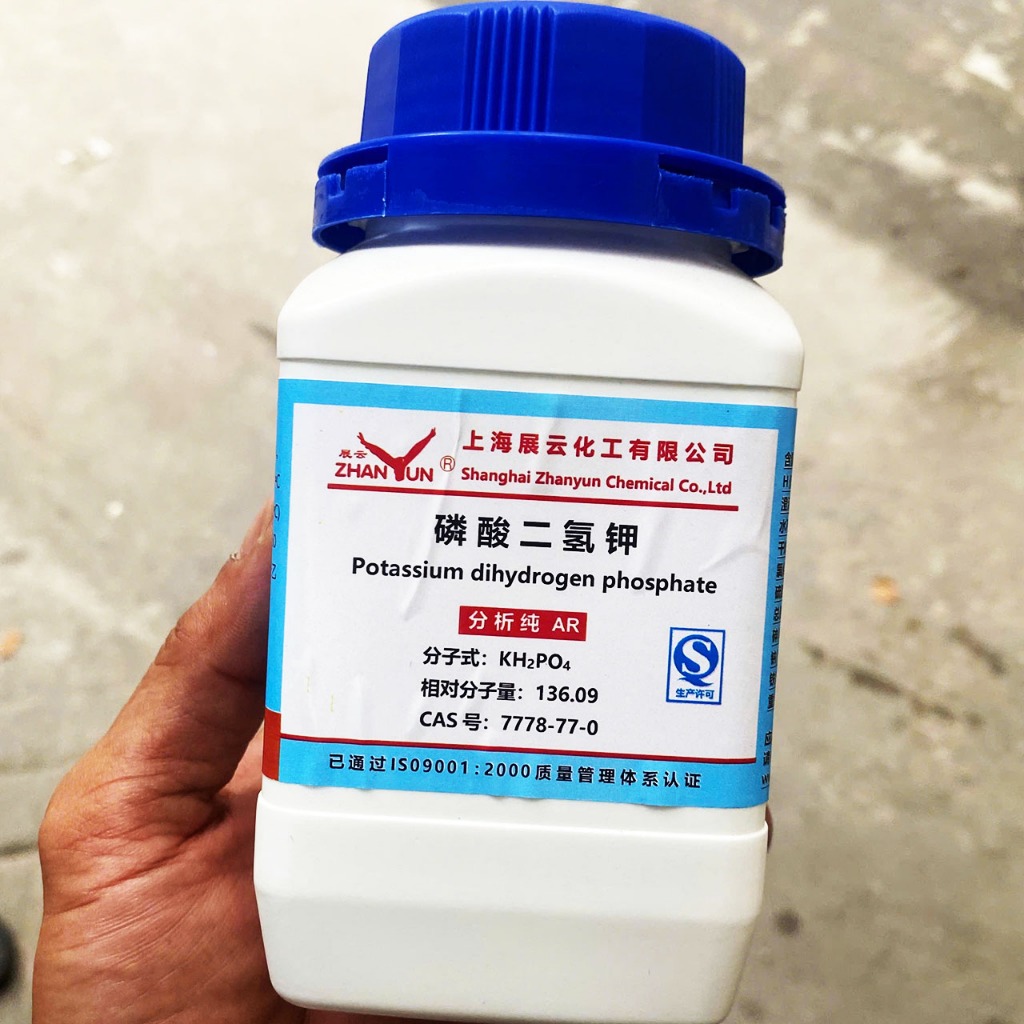 KH2PO4 - Potassium Dihydrogen Phosphate dùng trong thí nghiệm (500g/1 lọ)