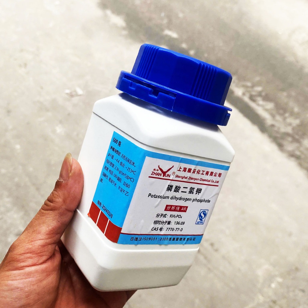 Potassium Dihydrogen Phosphate 500g/1lọ  - KH2PO4  dùng trong thí nghiệm