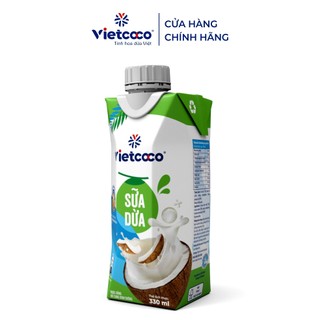 Sữa Dừa  VIETCOCO - Hộp 330ml (date mới) nhiều vitamin khoáng chất, thơm ngon bổ dưỡng