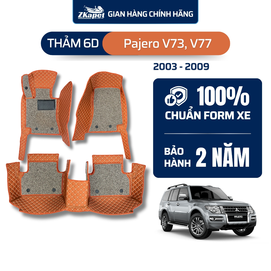 Thảm lót sàn ô tô 6D Mitsubishi Pajero