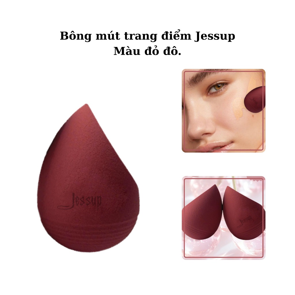 Bông mút trang điểm vát xéo JESSUP Miracle Foundation Concealer dễ tán mềm mịn (vát 1 bên)