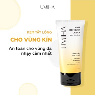 Tẩy lông vùng kín UMIHA (65g) - Kem tẩy lông dành riêng tẩy lông vùng kín bikini da nhạy cảm với chiết xuất Cúc La Mã