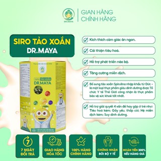 Siro tảo xoắn Dr.maya Siro ăn ngon ngủ ngon cho bé giúp phát triển trí não tăng cường sức đề kháng