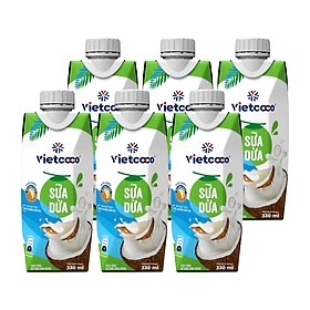 Sữa Dừa  VIETCOCO - Hộp 330ml (date mới) nhiều vitamin khoáng chất, thơm ngon bổ dưỡng