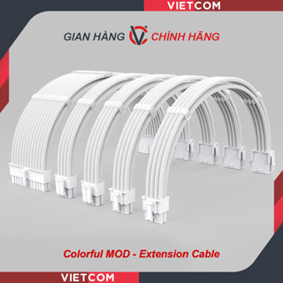 Dây nguồn nối dài Colorful MOD - Extension Cable - Phiên bản màu trắng bện lưới nylon tặng kèm lược nẹp cố định 