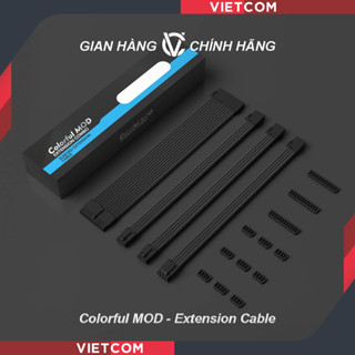  Dây nguồn nối dài Colorful MOD - Extension Cable - Phiên bản màu đen bện lưới nylon tặng kèm lược nẹp cố định 
