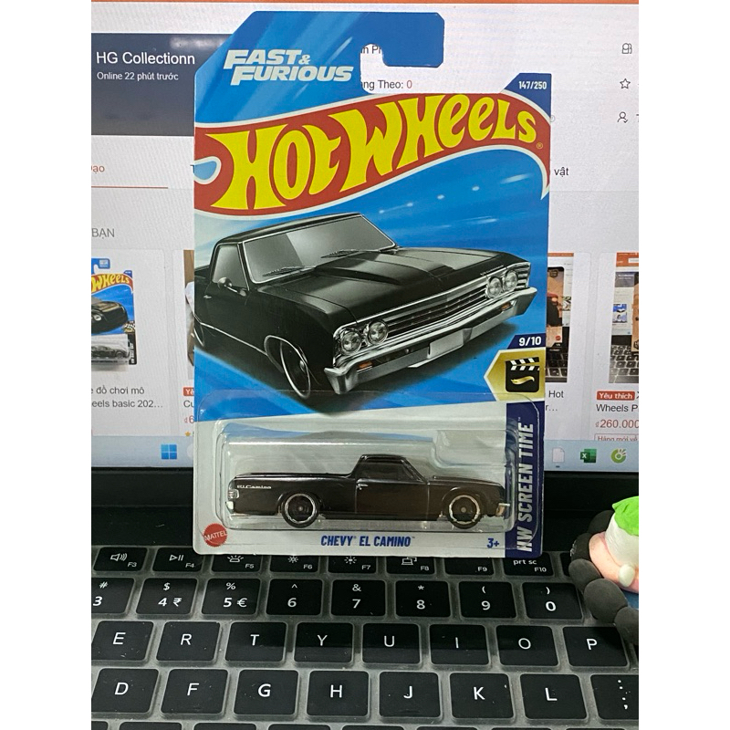 xe đồ chơi mô hình hotwheels basic 2025 case H: Chevy El Camino