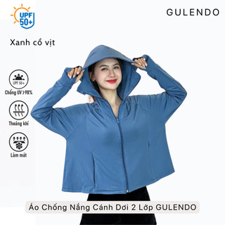  Áo chống nắng nữ 2 lớp dáng cánh dơi Gulendo Upf 50+ chống tia UV 