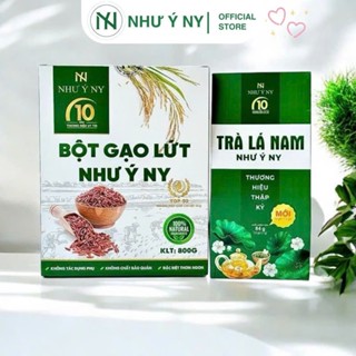 Bột gạo lứt Như Ý 800g và trà lá nam Như Ý hỗ trợ giảm cân, giảm mỡ hiệu quả