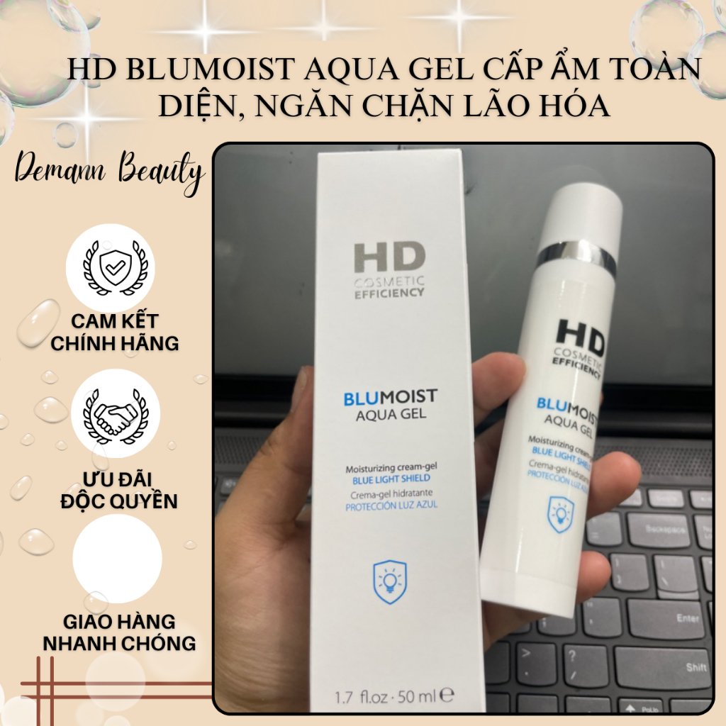[HD COSMETIC] 💧 HD BLUMOIST AQUA GEL: CẤP ẨM TOÀN DIỆN, NG.ĂN CH,.ẶN LÃO HÓA 50ml