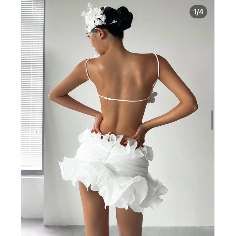 508 - Set Áo Croptop Đính Hoa + Chân Váy Xoè Bồng | BigBuy360 - bigbuy360.vn