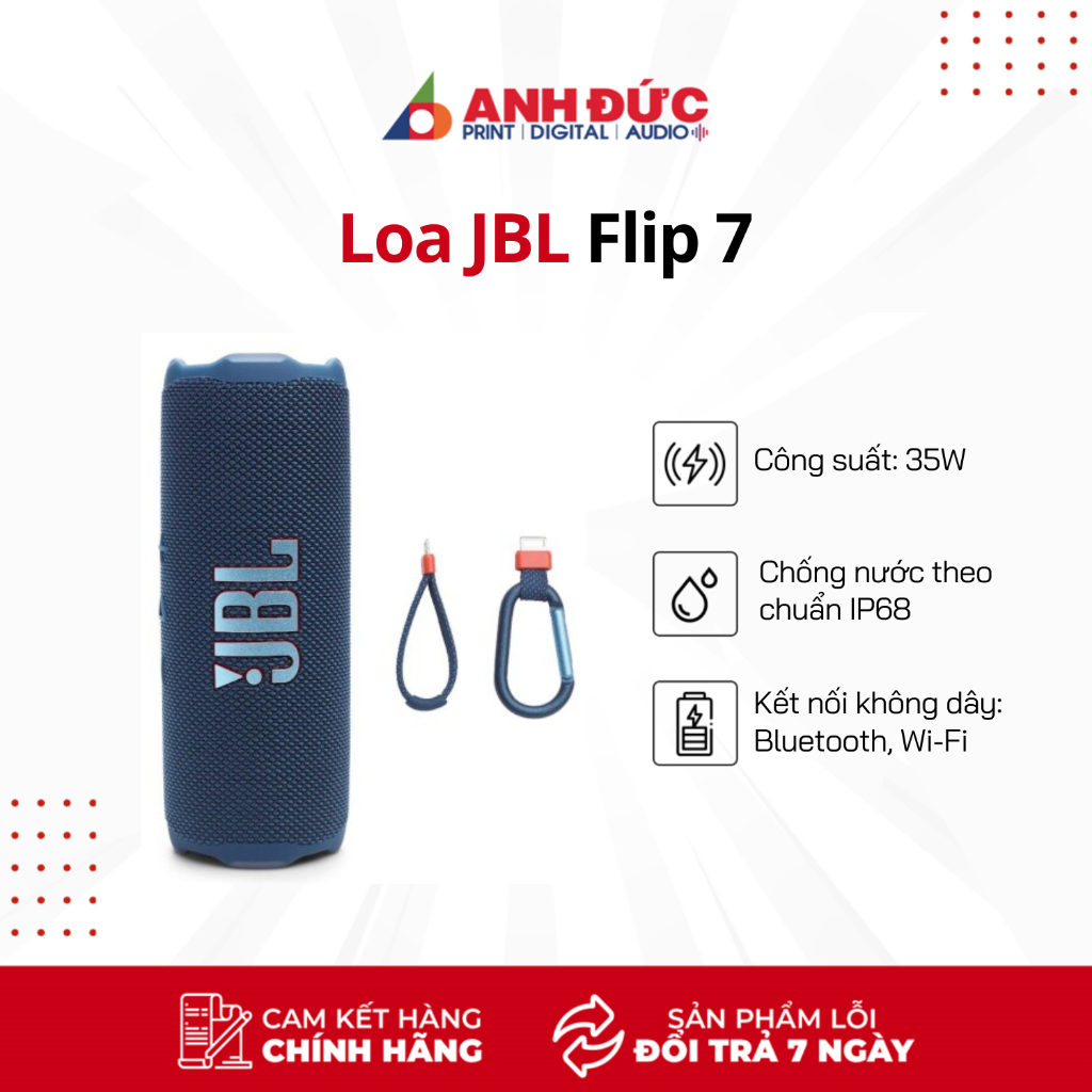 Loa Chính Hãng JBL Flip 7 - Bảo Hành 12 Tháng