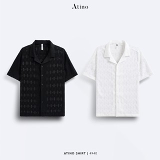 Áo Sơ Mi Ngắn Tay Nam  ATINO Chất Cotton Thoáng Mát Trẻ Trung Form Regular L.2.4940