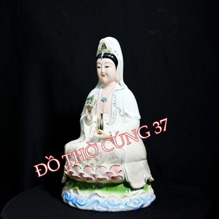 [ Cao 30 cm  ] TƯỢNG QUAN ÂM MEN SỨ